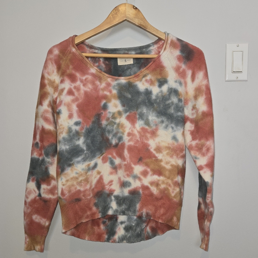 Lou & Grey Multicolor Tie-Dye Waffle Knit